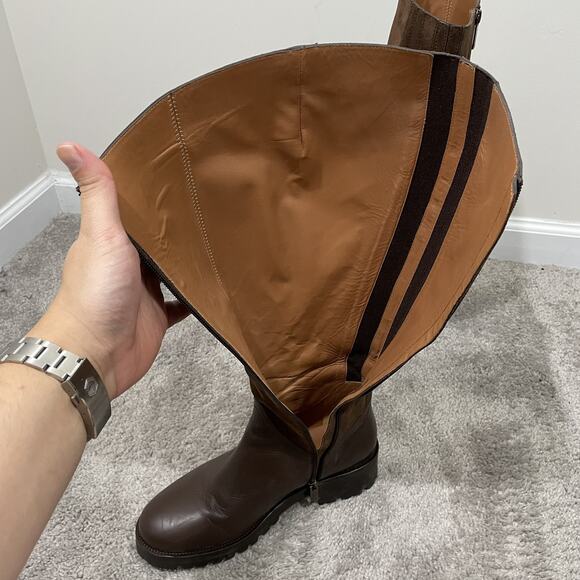 DUO Jeane Knee High Boots Women’s EU 39 / US 8 Brown Leather Riding Equestrian - Picture 9 of 13